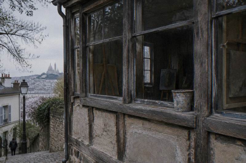 Close view of painted murals and street art on Montmartre walls, where art and history tours trace the quarter's bohemian past from Picasso's Bateau-Lavoir days to today's working artists.